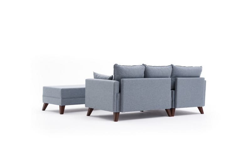 Sovesofa med Divan Burundi venstre - Blå / Brun - Møbler - Sofaer - Sovesofaer - Sovesofa divan