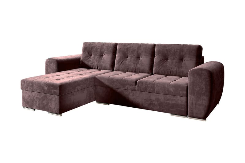 Sovesofa med divan - Lila - Fløyelssofaer - Sovesofa divan