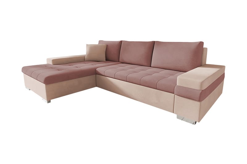 Sovesofa med divan - Rosa - Sovesofa divan