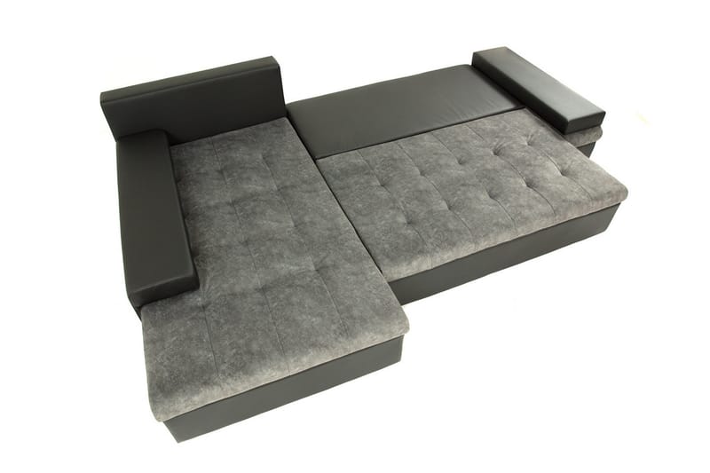 Sovesofa med divan - Svart - Møbler - Sofaer - Sovesofaer - Sovesofa divan