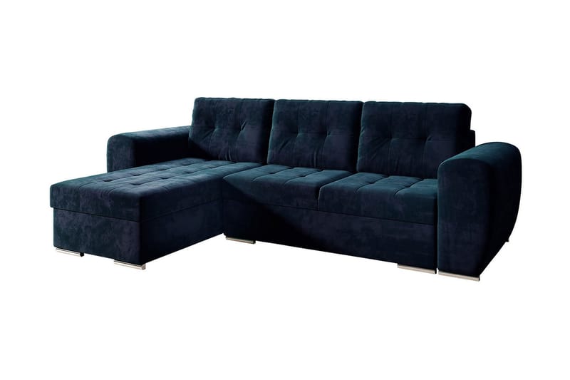 Sovesofa med divan - Svart - Møbler - Sofaer - Sovesofaer - Sovesofa divan