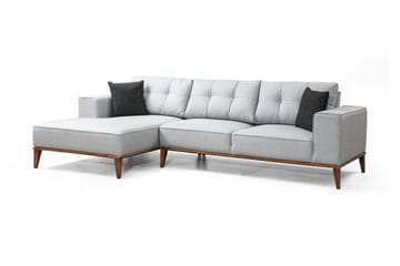 Sovesofa Niziolek med Divan Venstre - Grå - Møbler - Sofaer - Sovesofaer - Sovesofa divan