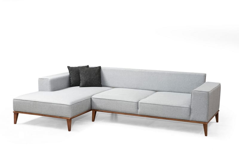 Sovesofa Niziolek med Divan Venstre - Grå - Møbler - Sofaer - Sovesofaer - Sovesofa divan