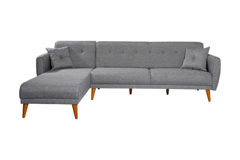 Sovesofa Tufford med Divan Veggenhet - Grå - Sovesofa divan