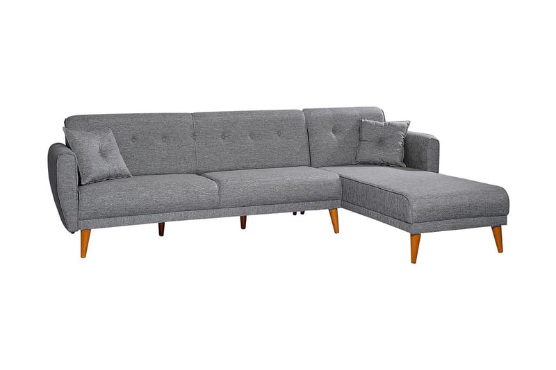 Sovesofa Tufford med Divan Veggenhet - Grå - Sovesofa divan