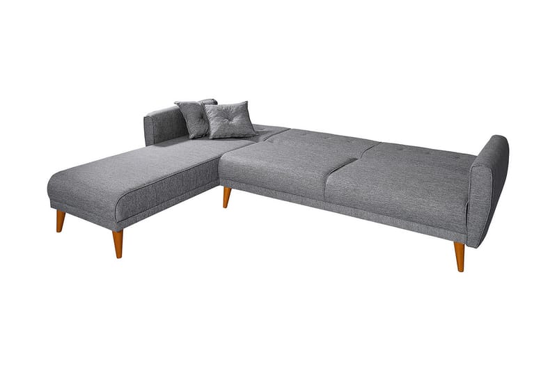 Sovesofa Tufford med Divan Veggenhet - Grå - Sovesofa divan