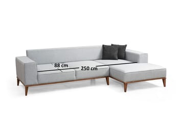 Thrill Sovesofa med Divan Høyre - Grå - Møbler - Sofaer - Sovesofaer - Sovesofa divan