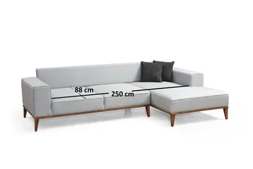 Thrill Sovesofa med Divan Høyre - Grå - Møbler - Sofaer - Sovesofaer - Sovesofa divan