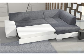 Tietaz Sovesofa med Divan - Grå/Svart - Møbler - Sofaer - Sovesofaer - Sovesofa divan