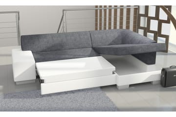 Tietaz Sovesofa med Divan - Grå/Svart - Møbler - Sofaer - Sovesofaer - Sovesofa divan