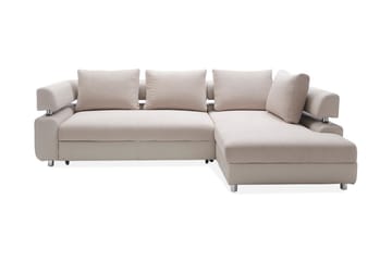 Tiffany L-Sovesofa Høyre - Beige - Møbler - Sofaer - Sovesofaer - Langsgående sovesofa