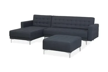 Toomey Hjørnesovesofa Høyre med Fotskammel - Grå - Møbler - Sofaer - Sovesofaer - Sovesofa divan