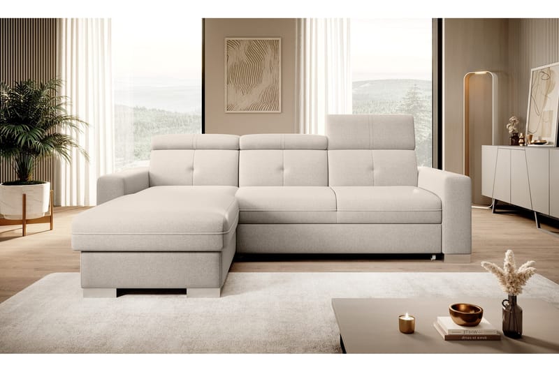 Trent Sovesofa m. Divan med Oppbevaring 3-seter - Beige - Møbler - Sofaer - Sovesofaer - Sovesofa divan