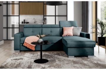 Trent Sovesofa m. Divan med Oppbevaring 3-seter - Blå - Møbler - Sofaer - Sovesofaer - Sovesofa divan