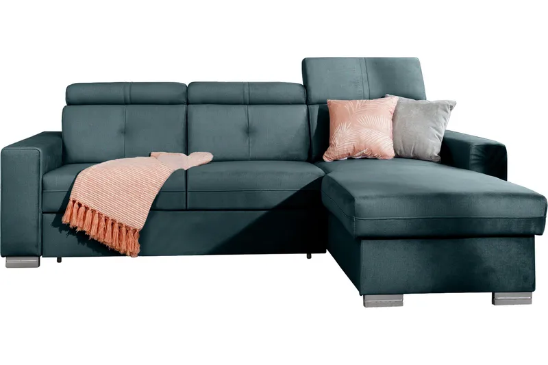 Trent Sovesofa m. Divan med Oppbevaring 3-seter - Blå - Møbler - Sofaer - Sovesofaer - Sovesofa divan