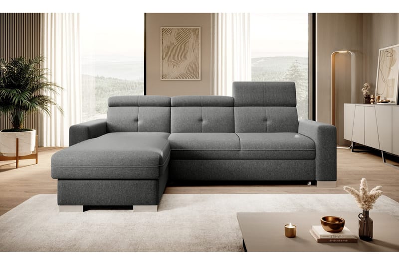 Trent Sovesofa m. Divan med Oppbevaring 3-seter - Grå - Møbler - Sofaer - Sovesofaer - Sovesofa divan