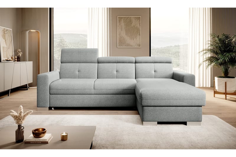 Trent Sovesofa m. Divan med Oppbevaring 3-seter - Grå - Møbler - Sofaer - Sovesofaer - Sovesofa divan