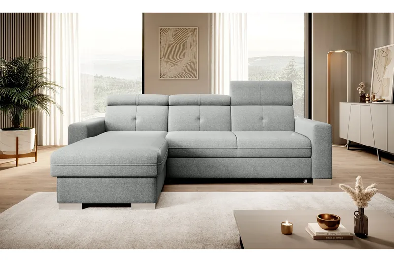 Trent Sovesofa m. Divan med Oppbevaring 3-seter - Grå - Møbler - Sofaer - Sovesofaer - Sovesofa divan