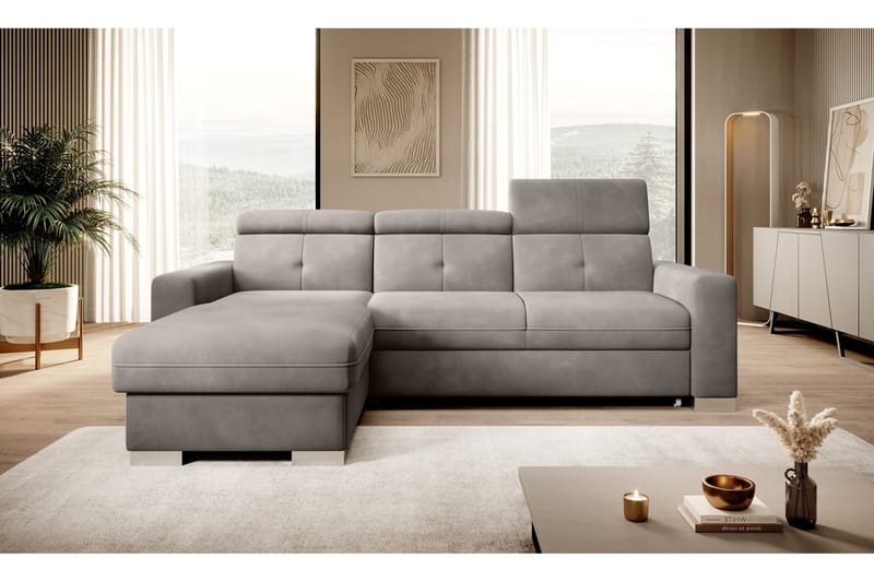 Trent Sovesofa m. Divan med Oppbevaring 3-seter, Grå