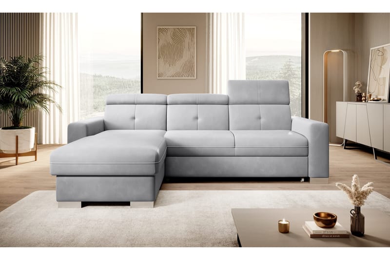 Trent Sovesofa m. Divan med Oppbevaring 3-seter - Grå - Møbler - Sofaer - Sovesofaer - Sovesofa divan
