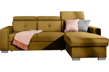 Trent Sovesofa m. Divan med Oppbevaring 3-seter - Gul - Møbler - Sofaer - Sovesofaer - Sovesofa divan