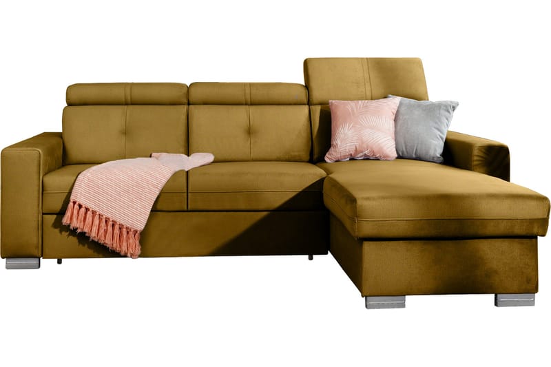 Trent Sovesofa m. Divan med Oppbevaring 3-seter - Gul - Møbler - Sofaer - Sovesofaer - Sovesofa divan