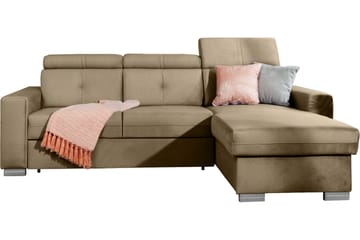 Trent Sovesofa m. Divan med Oppbevaring 3-seter - Lys brun - Møbler - Sofaer - Sovesofaer - Sovesofa divan