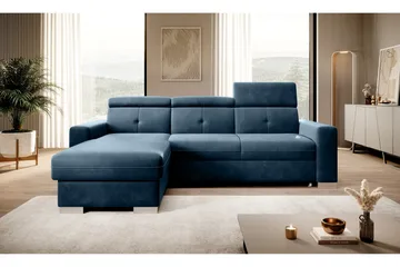 Trent Sovesofa m. Divan med Oppbevaring 3-seter - Mørkeblå - Møbler - Sofaer - Sovesofaer - Sovesofa divan