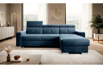 Trent Sovesofa m. Divan med Oppbevaring 3-seter - Mørkeblå - Møbler - Sofaer - Sovesofaer - Sovesofa divan