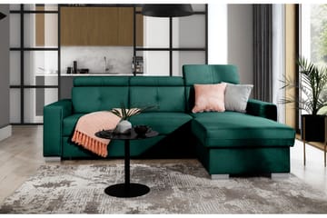 Trent Sovesofa m. Divan med Oppbevaring 3-seter - Mørkegrønn - Møbler - Sofaer - Sovesofaer - Sovesofa divan