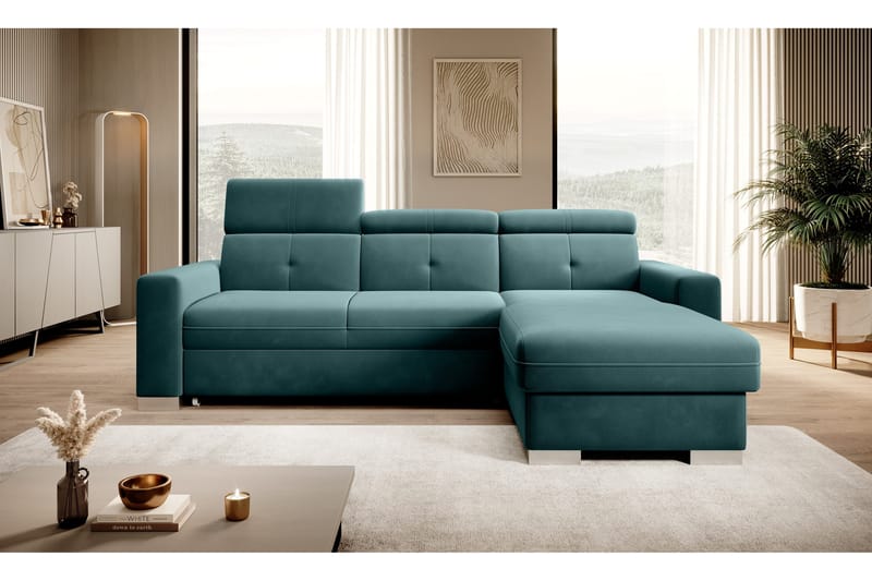Trent Sovesofa m. Divan med Oppbevaring 3-seter - Mørkegrønn - Møbler - Sofaer - Sovesofaer - Sovesofa divan