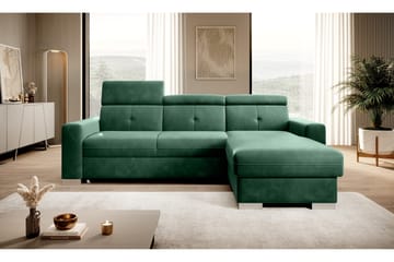 Trent Sovesofa m. Divan med Oppbevaring 3-seter - Mørkegrønn - Møbler - Sofaer - Sovesofaer - Sovesofa divan