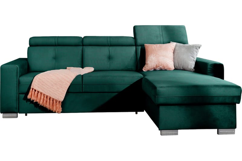 Trent Sovesofa m. Divan med Oppbevaring 3-seter - Mørkegrønn - Møbler - Sofaer - Sovesofaer - Sovesofa divan