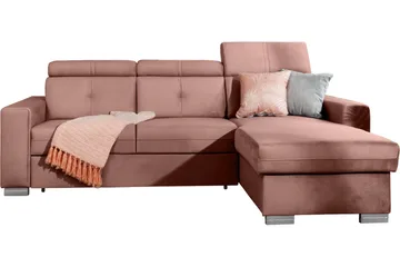 Trent Sovesofa m. Divan med Oppbevaring 3-seter - Rosa - Møbler - Sofaer - Sovesofaer - Sovesofa divan