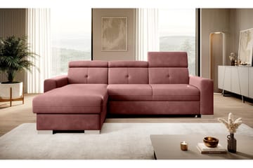 Trent Sovesofa m. Divan med Oppbevaring 3-seter - Rosa - Møbler - Sofaer - Sovesofaer - Sovesofa divan