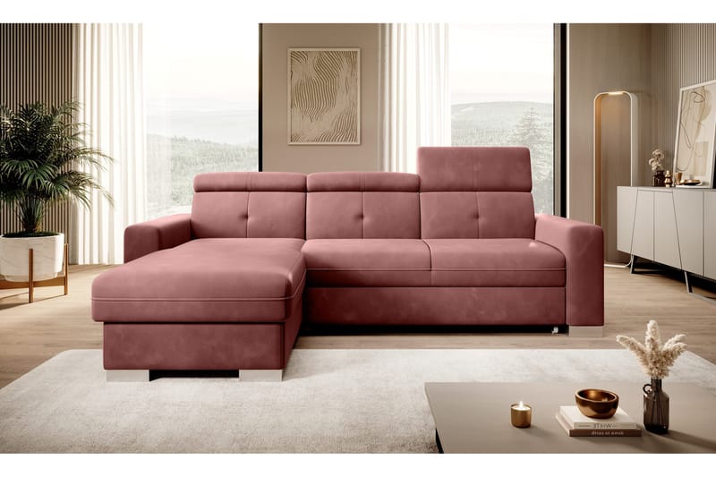 Trent Sovesofa m. Divan med Oppbevaring 3-seter - Rosa - Møbler - Sofaer - Sovesofaer - Sovesofa divan