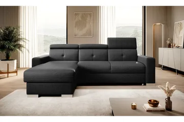 Trent Sovesofa m. Divan med Oppbevaring 3-seter - Svart - Møbler - Sofaer - Sovesofaer - Sovesofa divan