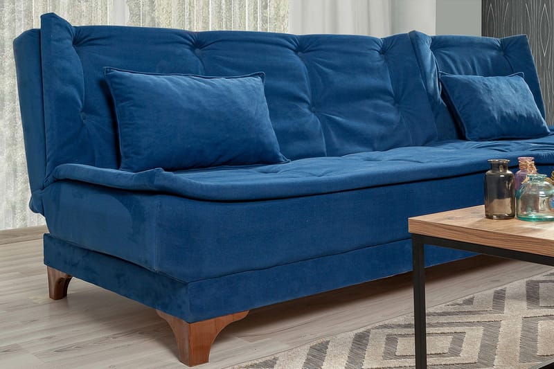 Turso Sovesofa med Divan Høyre - Blå - Møbler - Sofaer - Sovesofaer - Sovesofa divan