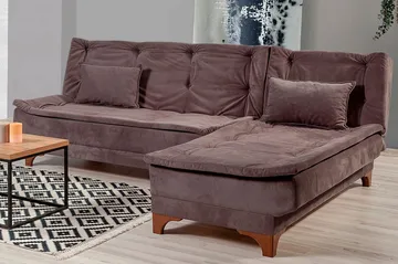 Turso Sovesofa med Divan Høyre - Grå - Møbler - Sofaer - Sovesofaer - Sovesofa divan