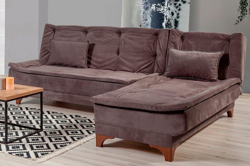 Turso Sovesofa med Divan Høyre - Grå - Møbler - Sofaer - Sovesofaer - Sovesofa divan