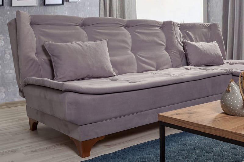 Turso Sovesofa med Divan Høyre - Grå - Møbler - Sofaer - Sovesofaer - Sovesofa divan