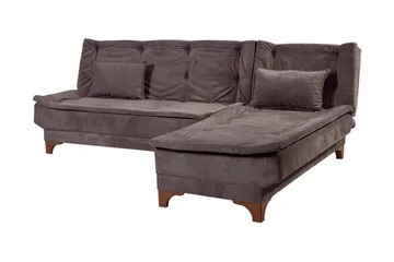 Turso Sovesofa med Divan Høyre - Grå - Møbler - Sofaer - Sovesofaer - Sovesofa divan