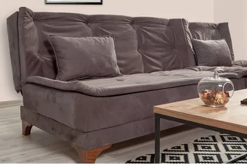 Turso Sovesofa med Divan Høyre - Grå - Møbler - Sofaer - Sovesofaer - Sovesofa divan