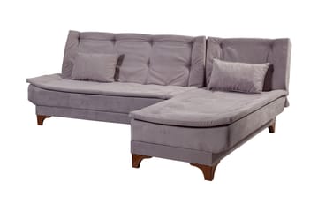 Turso Sovesofa med Divan Høyre - Grå - Møbler - Sofaer - Sovesofaer - Sovesofa divan