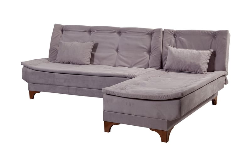 Turso Sovesofa med Divan Høyre - Grå - Møbler - Sofaer - Sovesofaer - Sovesofa divan