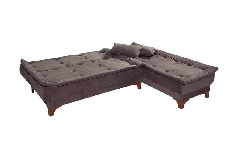 Turso Sovesofa med Divan Høyre - Grå - Møbler - Sofaer - Sovesofaer - Sovesofa divan