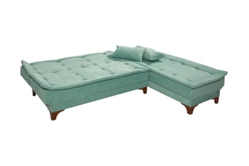 Turso Sovesofa med Divan Høyre - Grønn - Møbler - Sofaer - Sovesofaer - Sovesofa divan