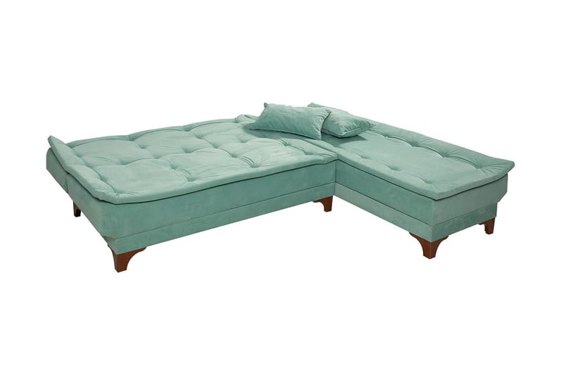 Turso Sovesofa med Divan Høyre - Grønn - Møbler - Sofaer - Sovesofaer - Sovesofa divan