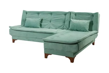 Turso Sovesofa med Divan Høyre - Grønn - Møbler - Sofaer - Sovesofaer - Sovesofa divan