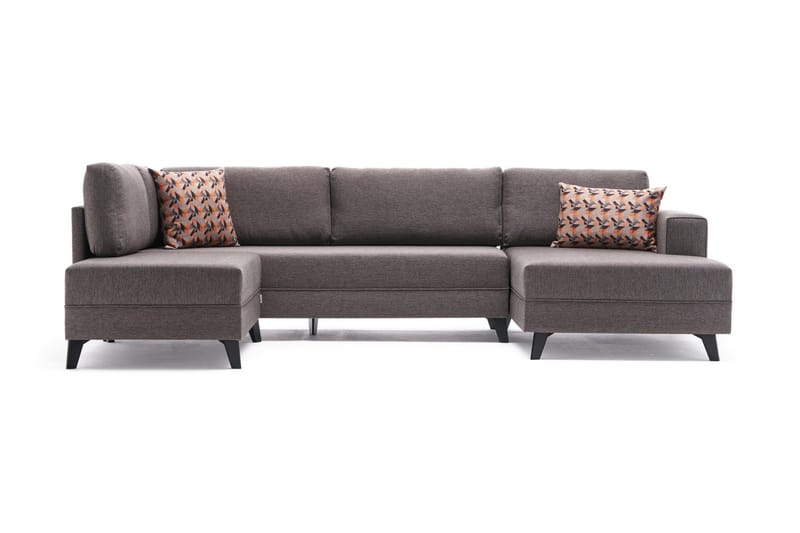 U-Sovesofa Caripce - Brun / Svart - Sovesofa divan